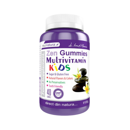 Zen Gummies Multivitamin Kids, 40 jeleuri, Pro Natura