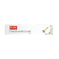Conuri auriculare cu extracte vegetale pentru adulti, 1 pereche + disc de protectie, Dr. Life