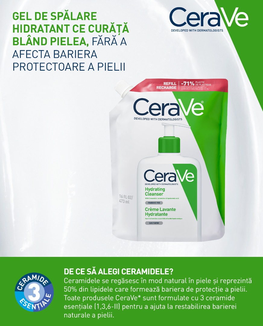 CeraVe Gel de Spalare Hidratant beneficii