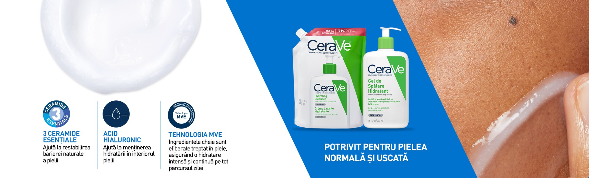 Mod de utilizare CeraVe Gel de Spalare Hidratant