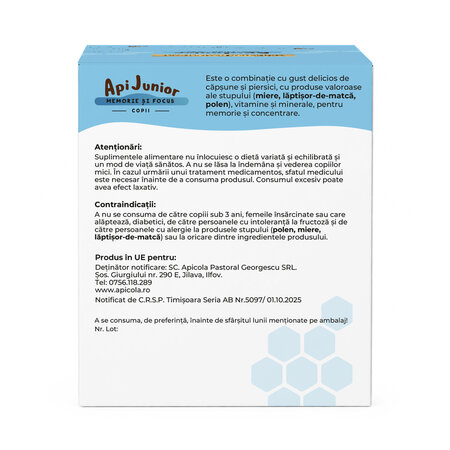 Memori si focus ApiJunior, 30 fiole, Albina Carpatina 818400