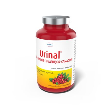 Urinal Jeleuri gumate cu Merisor-canadian, 60 jeleuri, Stada