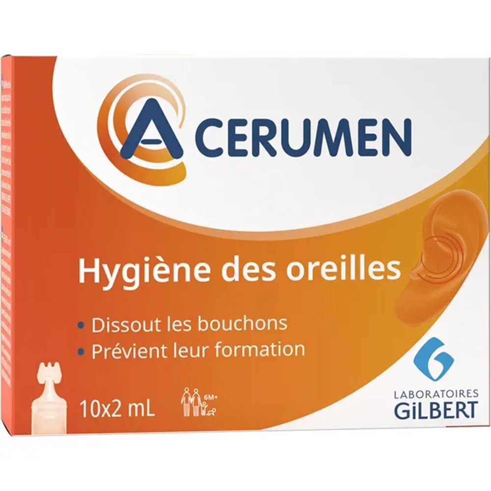 A-Cerumen igiena urechi, 10 x 2 ml, Gilbert