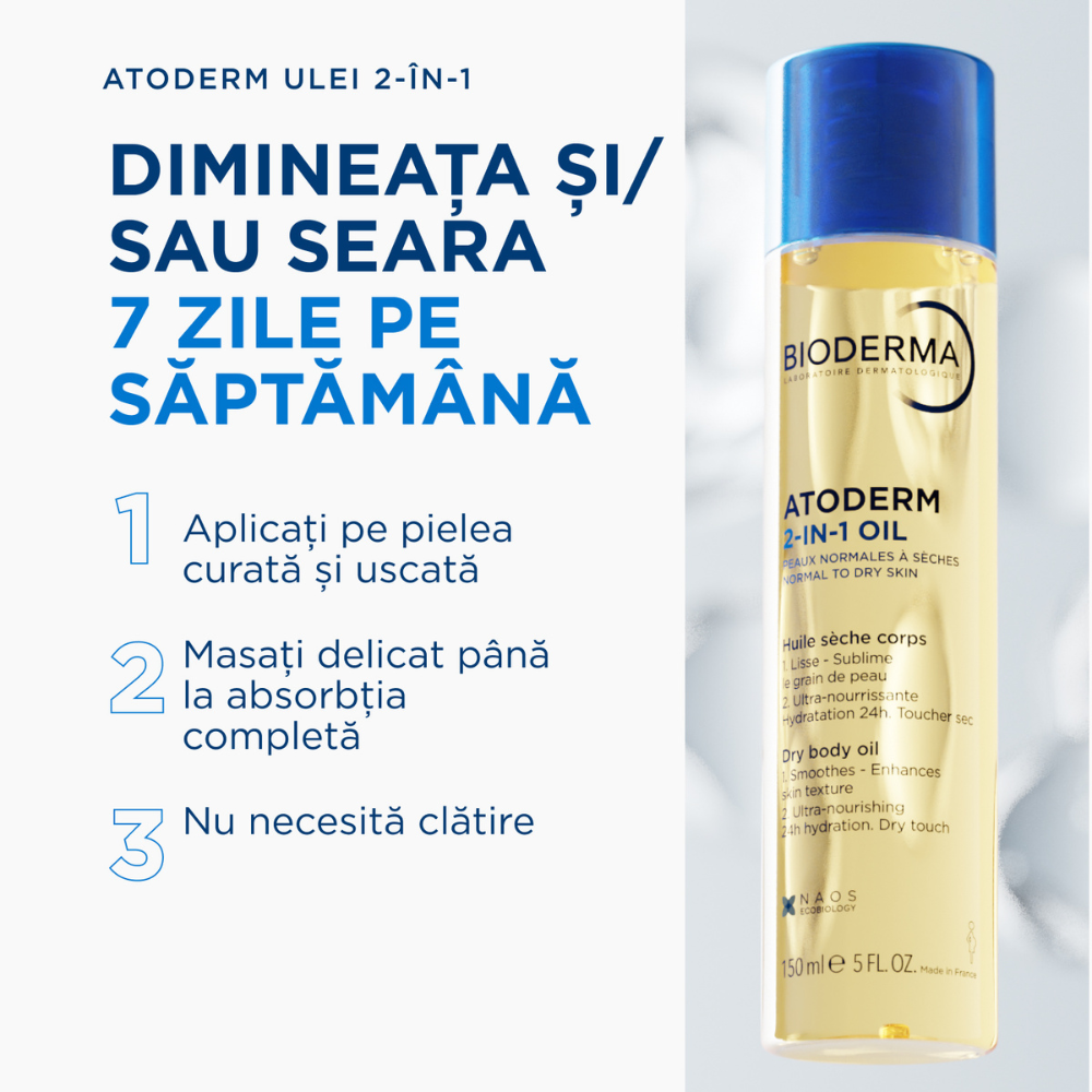 Mod de folosire Bioderma Atoderm Ulei 2-in-1