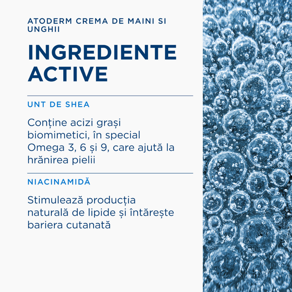 Ingrediente active Bioderma Atoderm cremă de mâini și unghii
