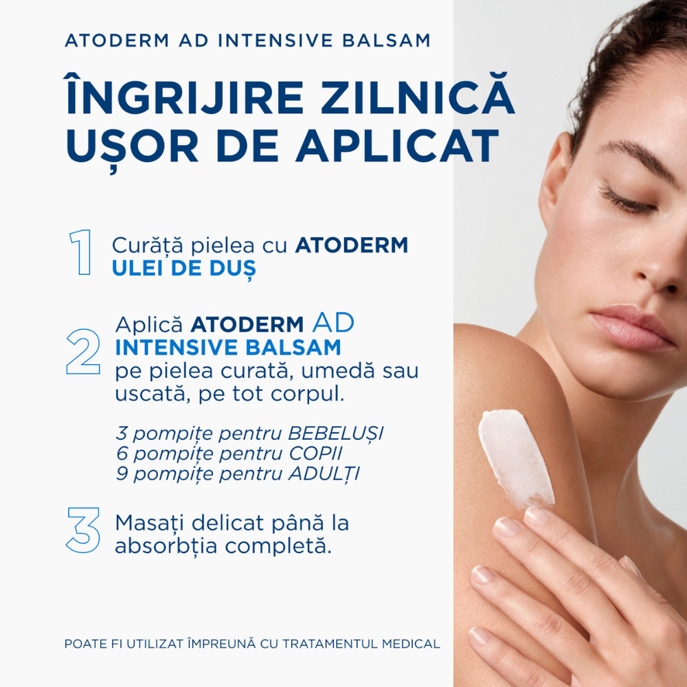 Mod de folosire Bioderma Atoderm AD Intensive Balsam