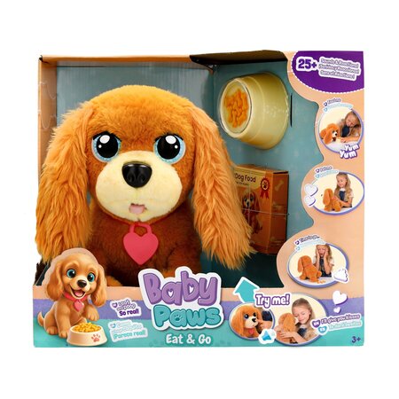 Jucarie interactiva Catelus Eat & Go, 3 ani+, 1 bucata, Baby Paws 818362