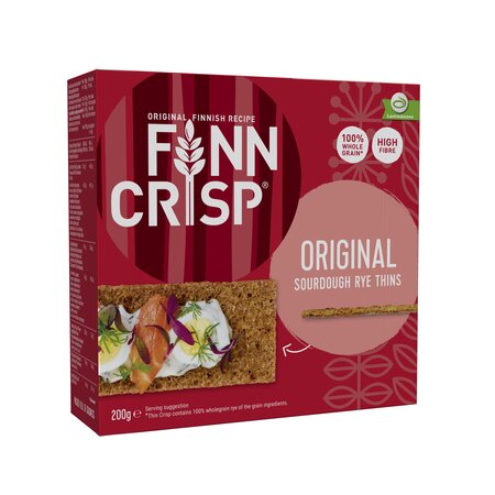 Paine crocanta subtire cu secara, 200 g, Finn Crisp