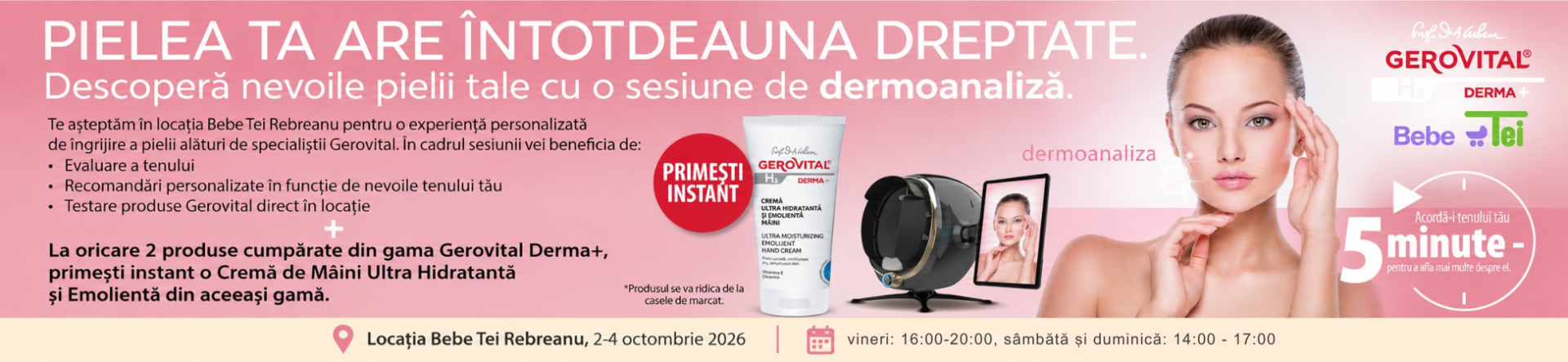 Dermoanaliză Gerovital Bebe Tei Rebreanu