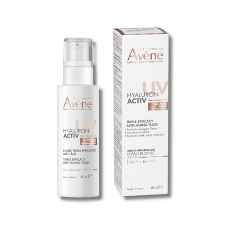 Fluid Anti-Imbatranire cu Tripla Actiune SPF 50 Hyaluron Activ B3, 40 ml, Avene 819631