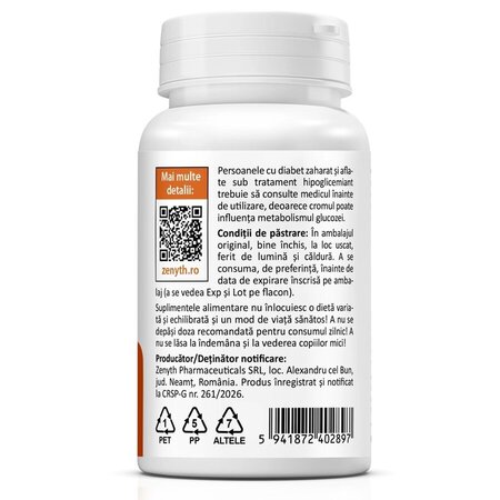 Chromium Picolinate, 60 capsule, Zenyth 819685