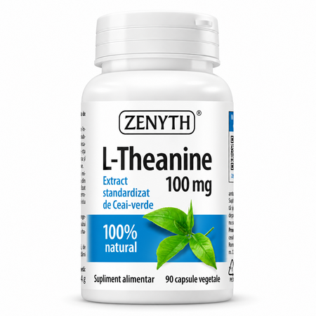 Extract standardizat din Ceai Verde L-Theanine, 100 mg, 90 capsule, Zenyth