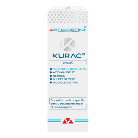 Crema pentru tratamentul acneei Kurac, 30 ml, Braderm 674373