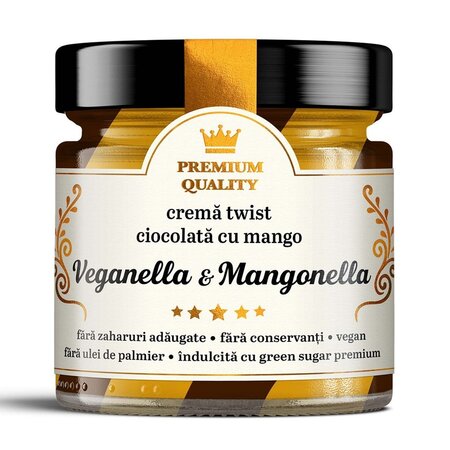 Crema twist Ciocolata cu Mango, Veganella si Mangonella, 250 g, Secretele Ramonei