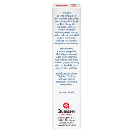 Vitamina D3, 2000 UI, 60 mini tablete, Doppelherz 820844