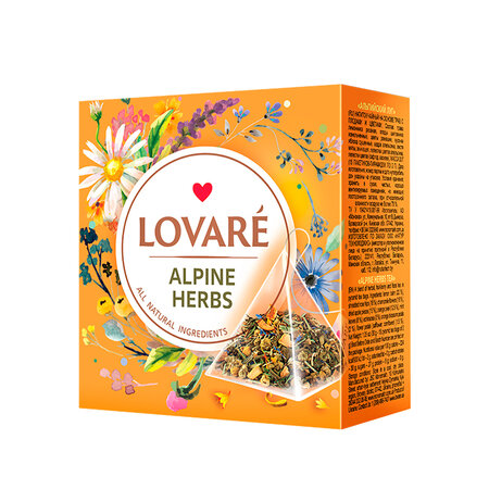 Ceai Alpine Herbs cu plante, fructe si petale de flori, 15 plicuri x 2 g, Lovare