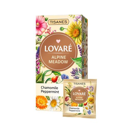 Ceai Alpine Meadow cu plante, fructe si flori, 24 pliculete x 1.5 g, Lovare