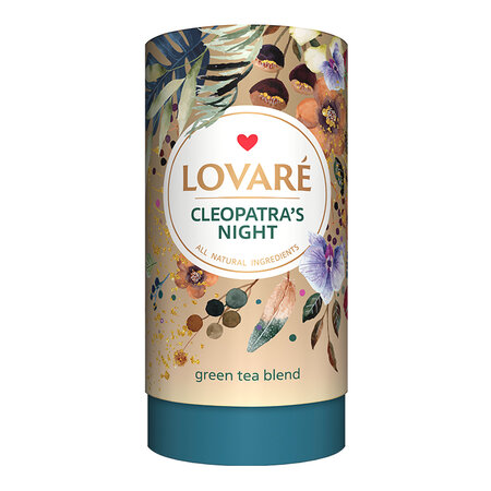 Ceai verde Cleopatra's Night cu fructe, goji si petale de flori, 80 g, Lovare