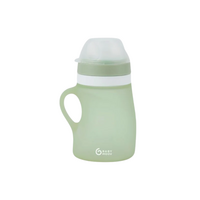 Sticla ergonomica din silicon, Verde, 6 luni+, 150 ml, Babymoov