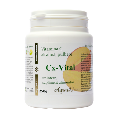 Vitamina C alcalina pulbere Cx-Vital Aghoras, 250 g, AquaNano