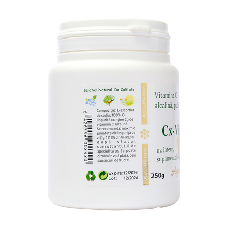 Vitamina C alcalina pulbere Cx-Vital Aghoras, 250 g, AquaNano 820406