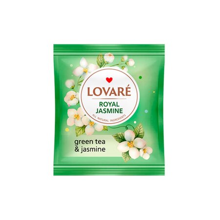 Ceai verde Royal Jasmine cu petale de iasomie, 24 pliculete x 2 g, Lovare 820612