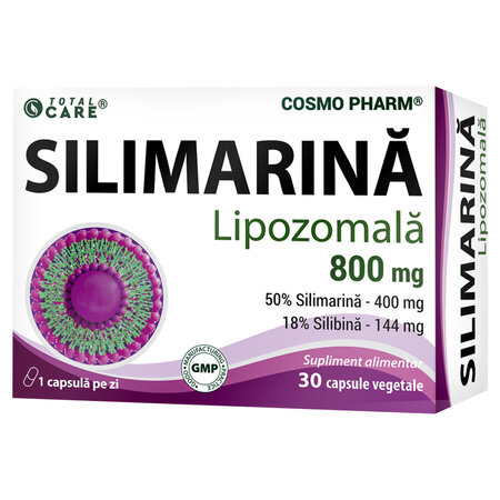 Silimarina Lipozomala, 800 mg, 30 capsule vegetale, Cosmo Pharm