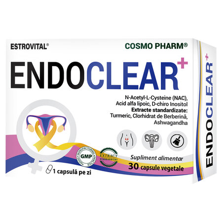 Endoclear+ Estrovital, 30 capsule vegetale, Cosmo Pharm