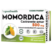 Momordica Castravete-amar, 500 mg, 30 capsule vegetale, Cosmo Pharm