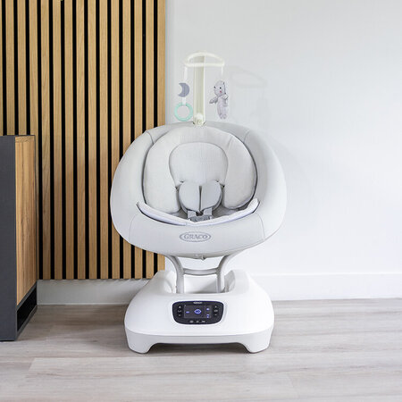 Leagan electric Eluma Sway cu tehnologie de detectare a plansului, Alb Rori, Graco 820744