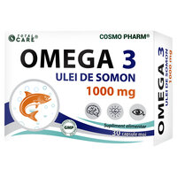 Omega 3 Ulei de Somon, 1000 mg, 30 capsule moi, Cosmo Pharm