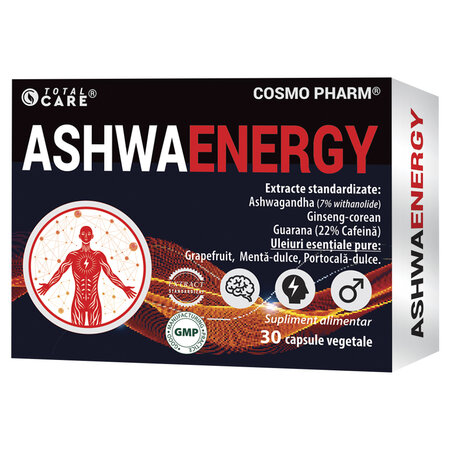 AshwaEnergy, 30 capsule vegetale, Cosmo Pharm