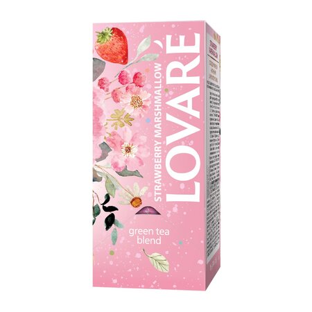 Ceai Strawberry Marshmallow, 24 plicuri x 2 g, Lovare 820826