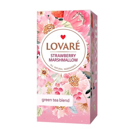 Ceai Strawberry Marshmallow, 24 plicuri x 2 g, Lovare 820827