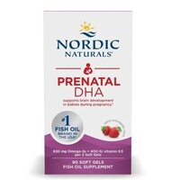 Omega-3 pentru sarcina Prenatal DHA, 830 mg, capsuni, 90 capsule moi, Nordic Naturals