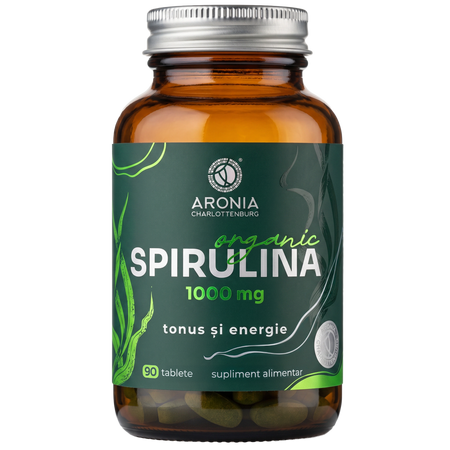 Spirulina Organica, 1000 mg, 90 tablete, Aronia Charlottenburg