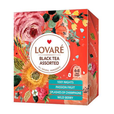 Ceai negru Assorted Black Tea, 32 plicuri x 2g, Lovare