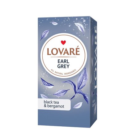 Ceai negru de ceylon cu ulei de bergamota Earl Grey, 24 plicuri x 2 g, Lovare 820961