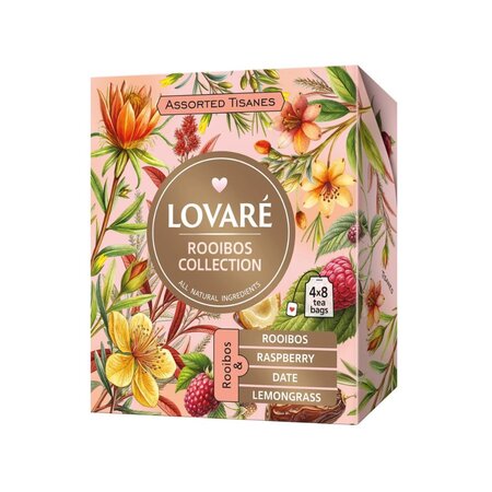 Ceai rooibos asortat Rooibos Collection, 32 plicuri x 1.5 g, Lovare