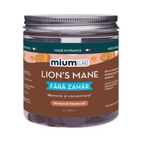 Supliment pe baza de hercium erinaceus si Vitamina B12 Lion's Mane, 42 jeleuri, Mium Lab