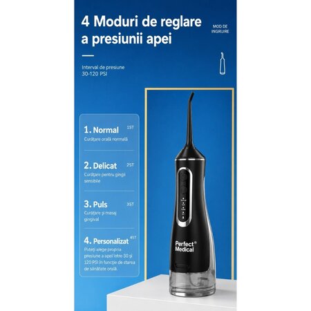 Dus Bucal, Negru, PM-51B, Perfect Medical 821073
