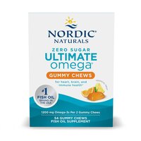 Omega 3 Zero Sugar Ultimate Omega Gummy Chews, fructe tropicale, 54 jeleuri, Nordic Naturals