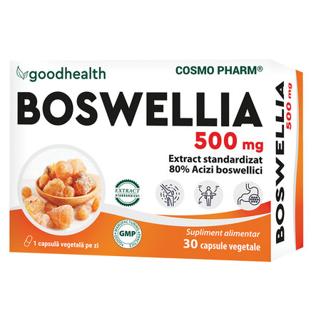 Boswellia, 500 mg, 30 capsule vegetale, Cosmo Pharm