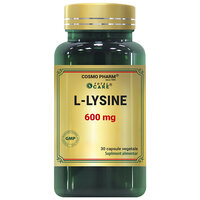 L-Lysine, 600 mg, 30 capsule vegetale, Cosmo Pharm