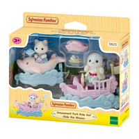 Set parc de distractie Sylvanian Families, Balena si barca, 3 ani+, Epoch