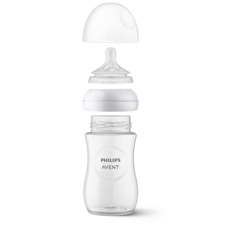 Biberon Philips Avent Natural Response, Portocaliu, SCY903/74, 3-6 luni, 260 ml, Philips 821327