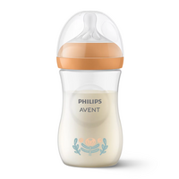 Biberon Philips Avent Natural Response, Portocaliu, SCY903/74, 3-6 luni, 260 ml, Philips