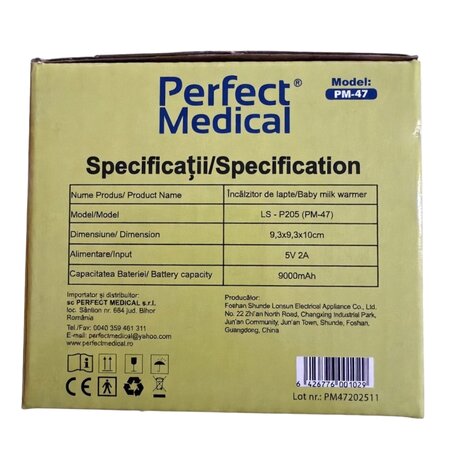 Incalzitor de Lapte Portabil PM-47, Perfect Medical 821383