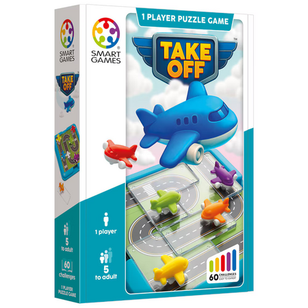 Joc de logica Take Off cu 60 de provocari Editie Internationala, 5 ani+, Smart Games