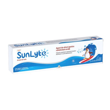 Solutie orala cu aroma de cola SunLyte, 8 plicuri, Sun Wave Pharma
